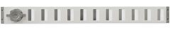 Abschließbares Schiebegitter Aluminium - Aufbaumontage 650 x 65 mm - weiß (3-6506W)