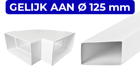 Flachkanal Kunststoff 204 x 60 mm